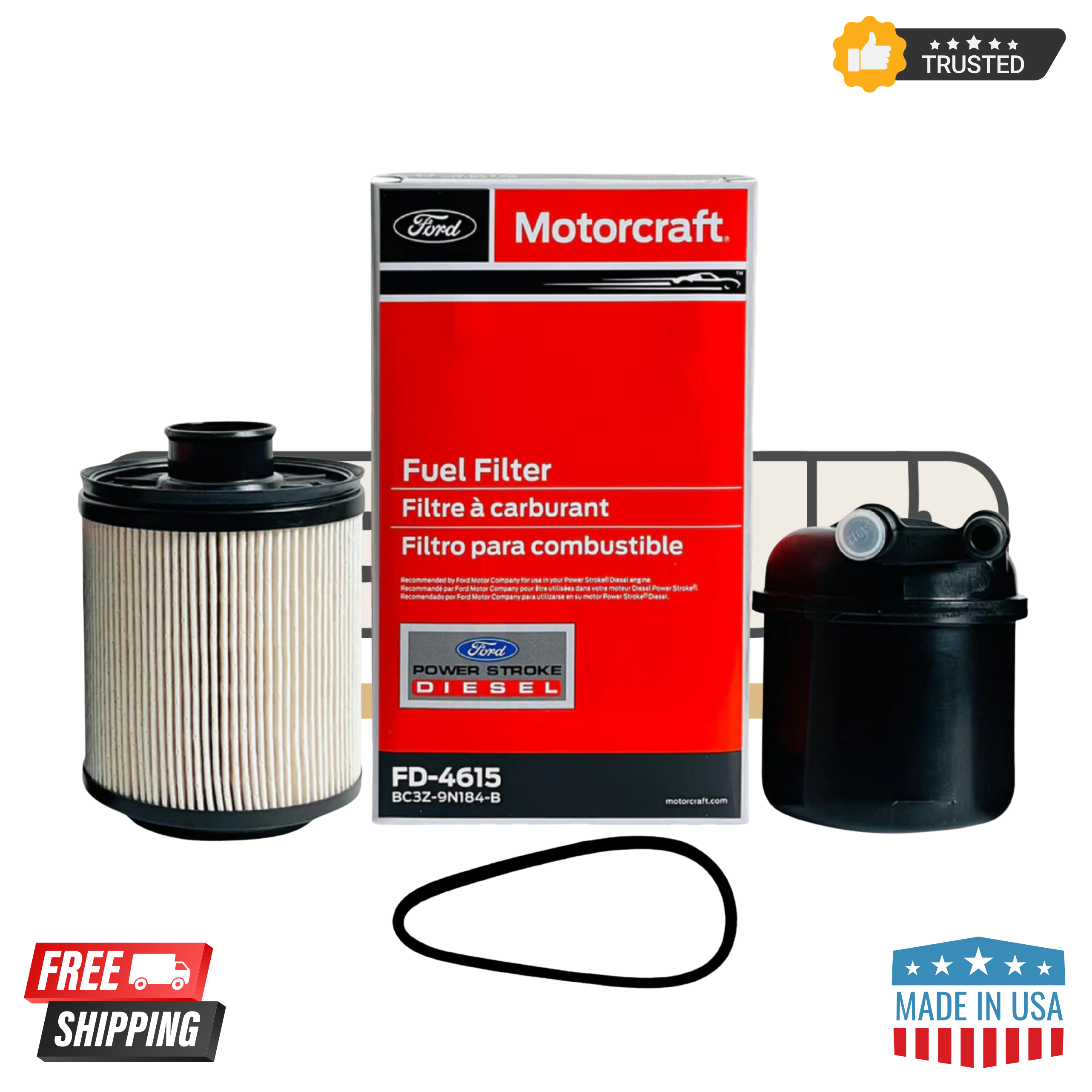 Motorcraft FD-4615 Fuel Filter for 6.7L Powerstroke Engine | OEM