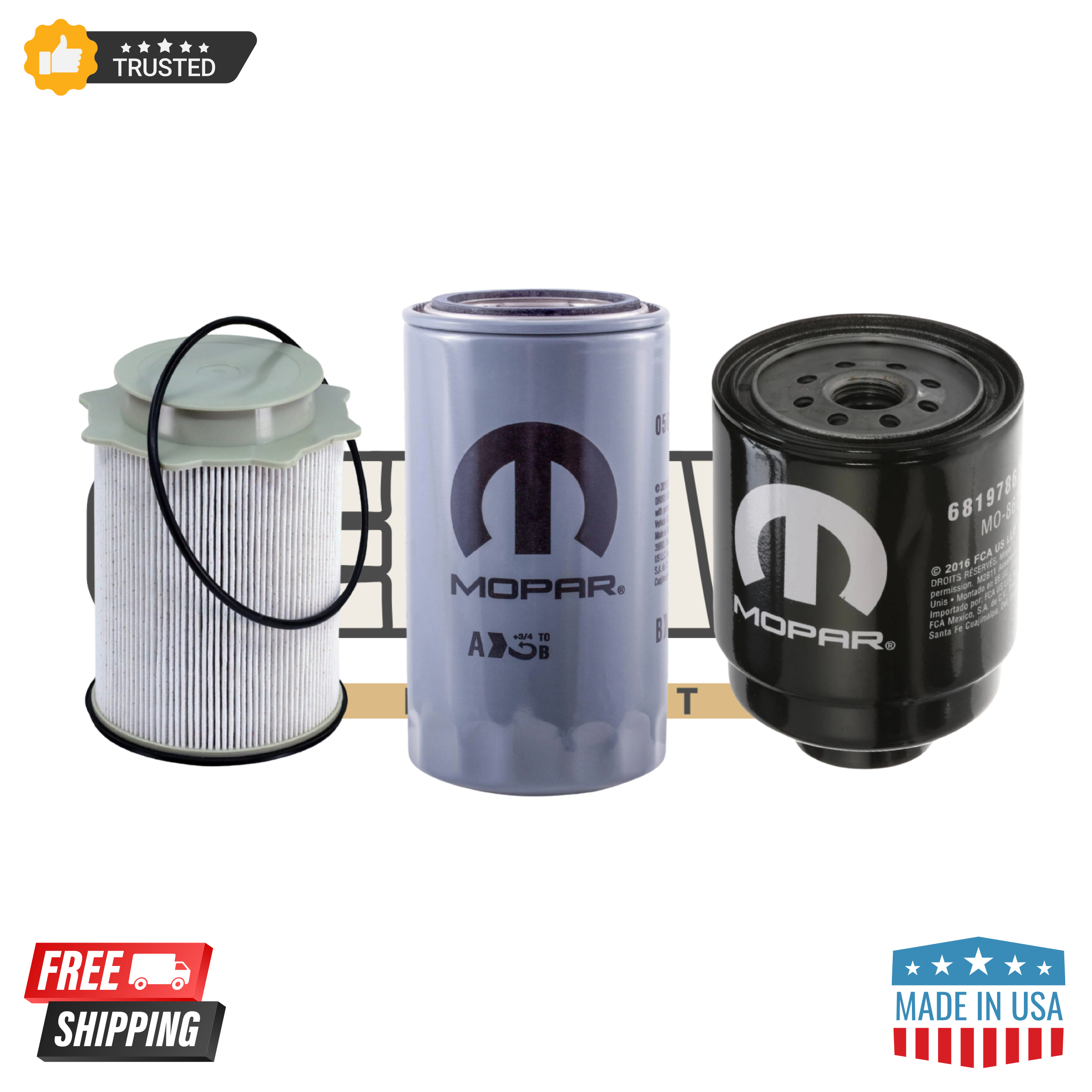Mopar 2013-2018 Dodge RAM 2500-5500 6.7L Cummins Oil Fuel Filter Kit OEM