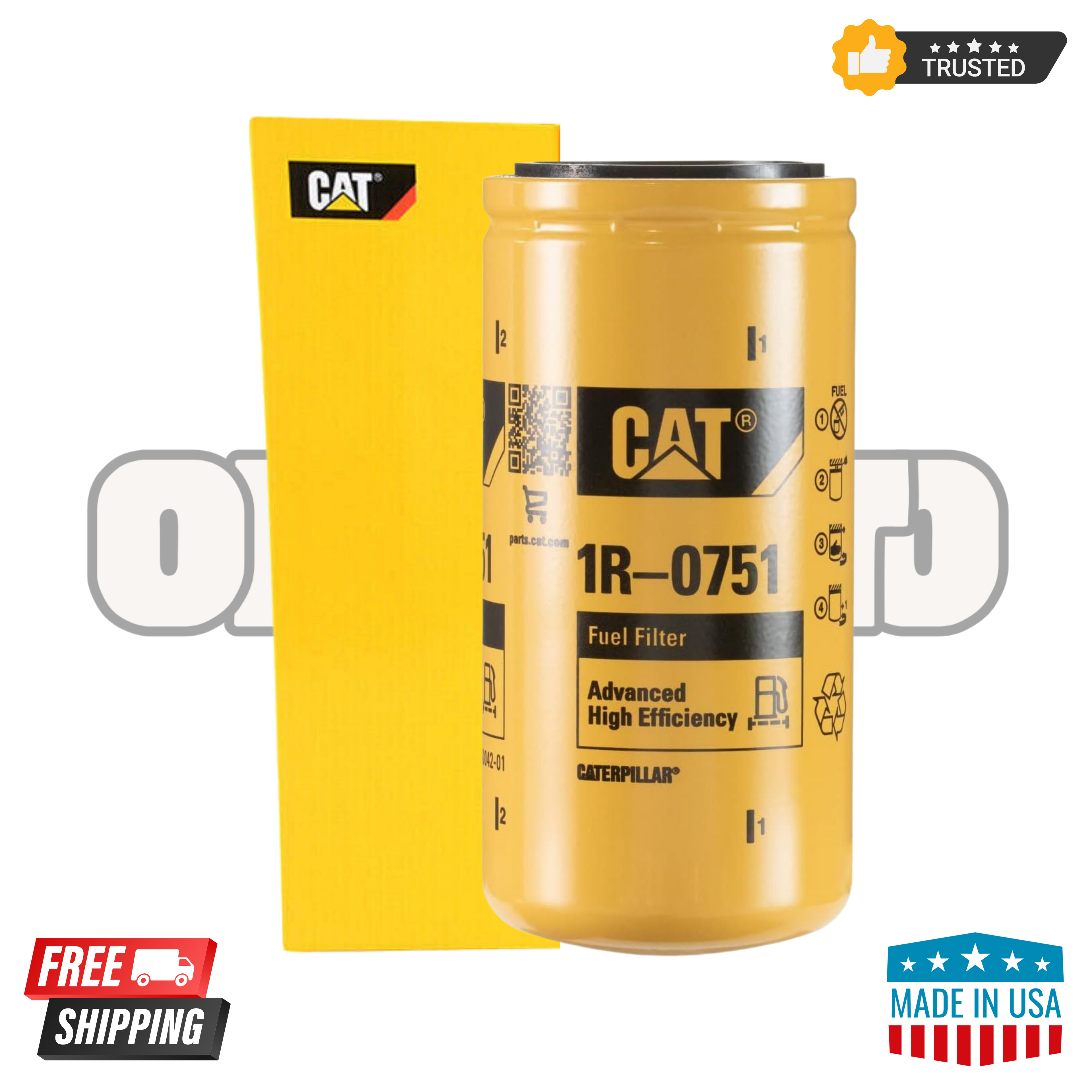 Caterpillar 1R-0751 Fuel Filter | Genuine CAT Diesel Engine Filter