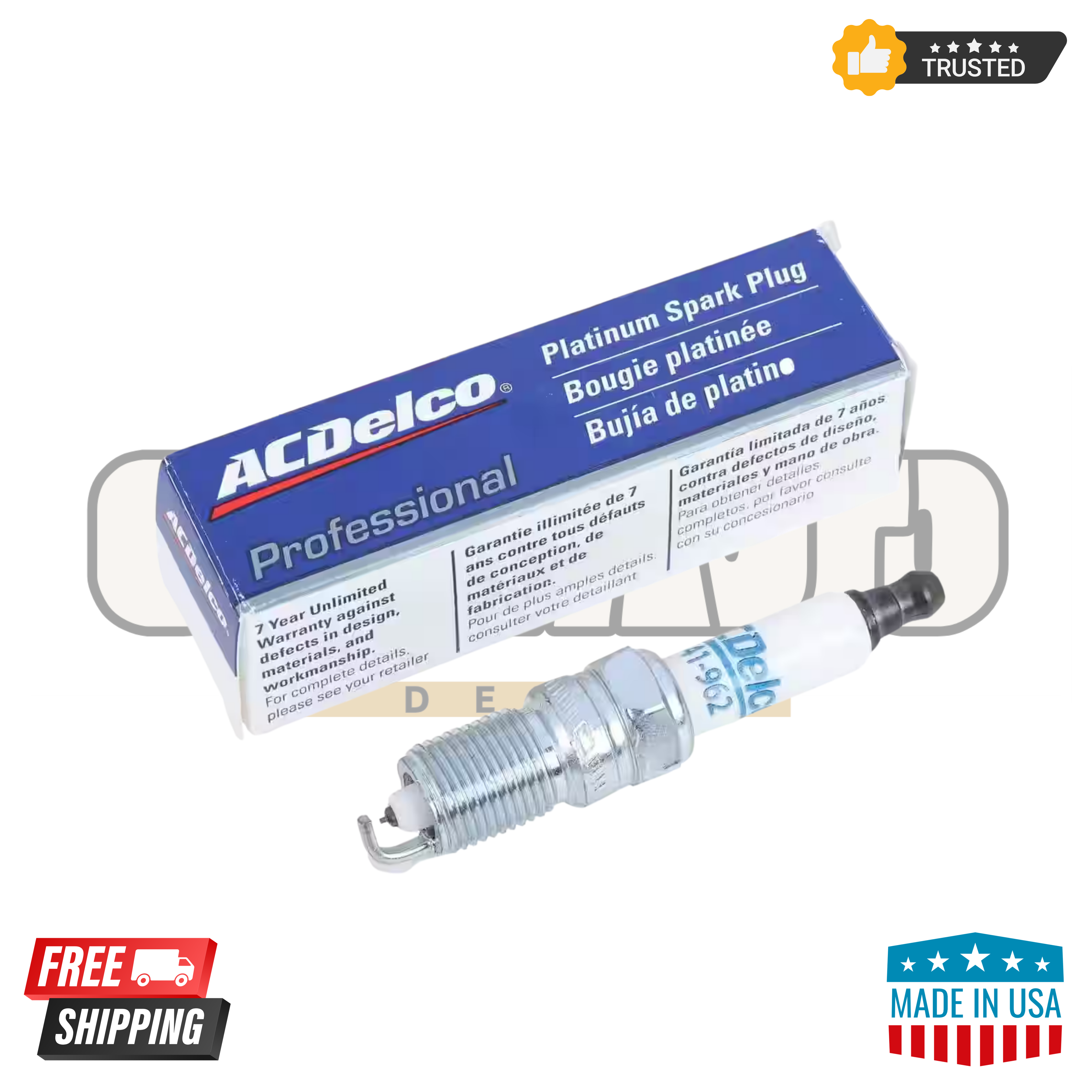 ACDelco 41-962 Professional Platinum plugs Spark Plugs – Pack of 8 for GM V8 Engines