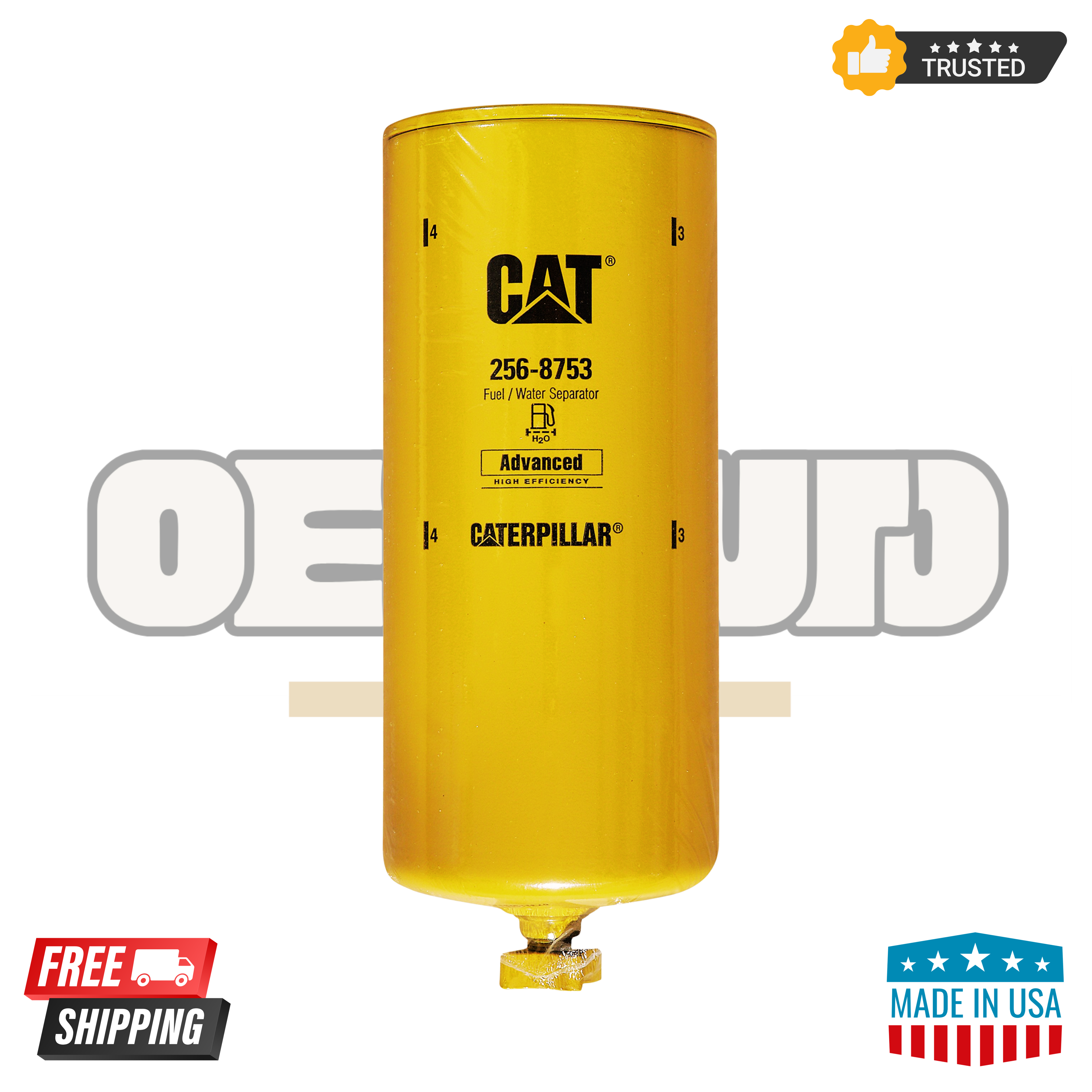 Caterpillar 256-8753 Fuel Filter | Genuine CAT OEM Replacement | Heavy Equipment Diesel Protection