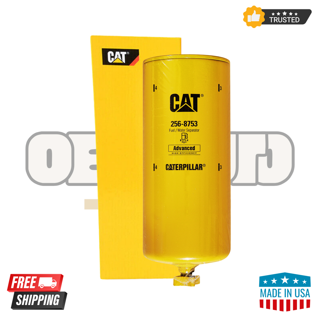 Caterpillar 256-8753 Fuel Filter | Genuine CAT OEM Replacement | Heavy Equipment Diesel Protection