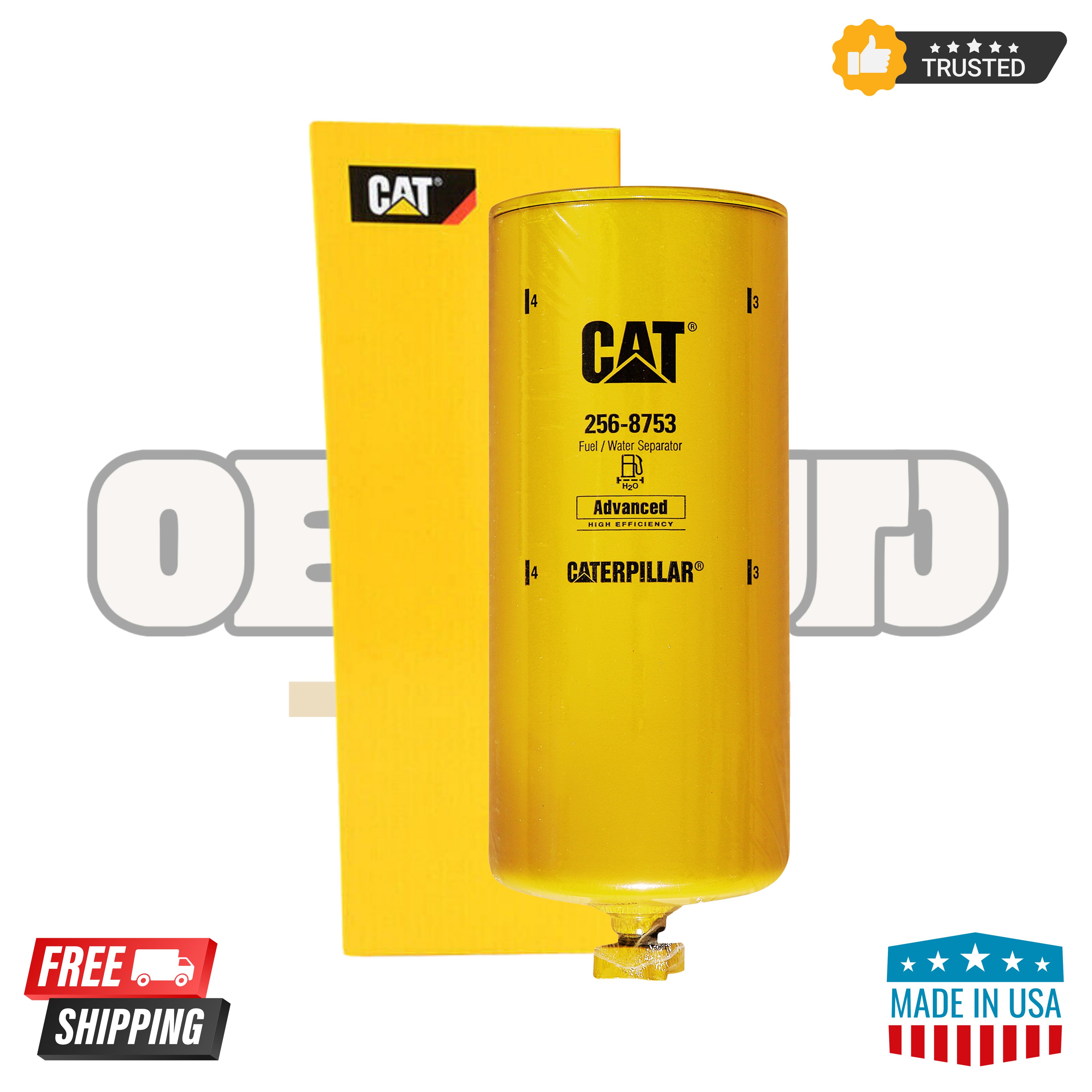 Caterpillar 256-8753 Fuel Filter | Genuine CAT OEM Replacement | Heavy Equipment Diesel Protection