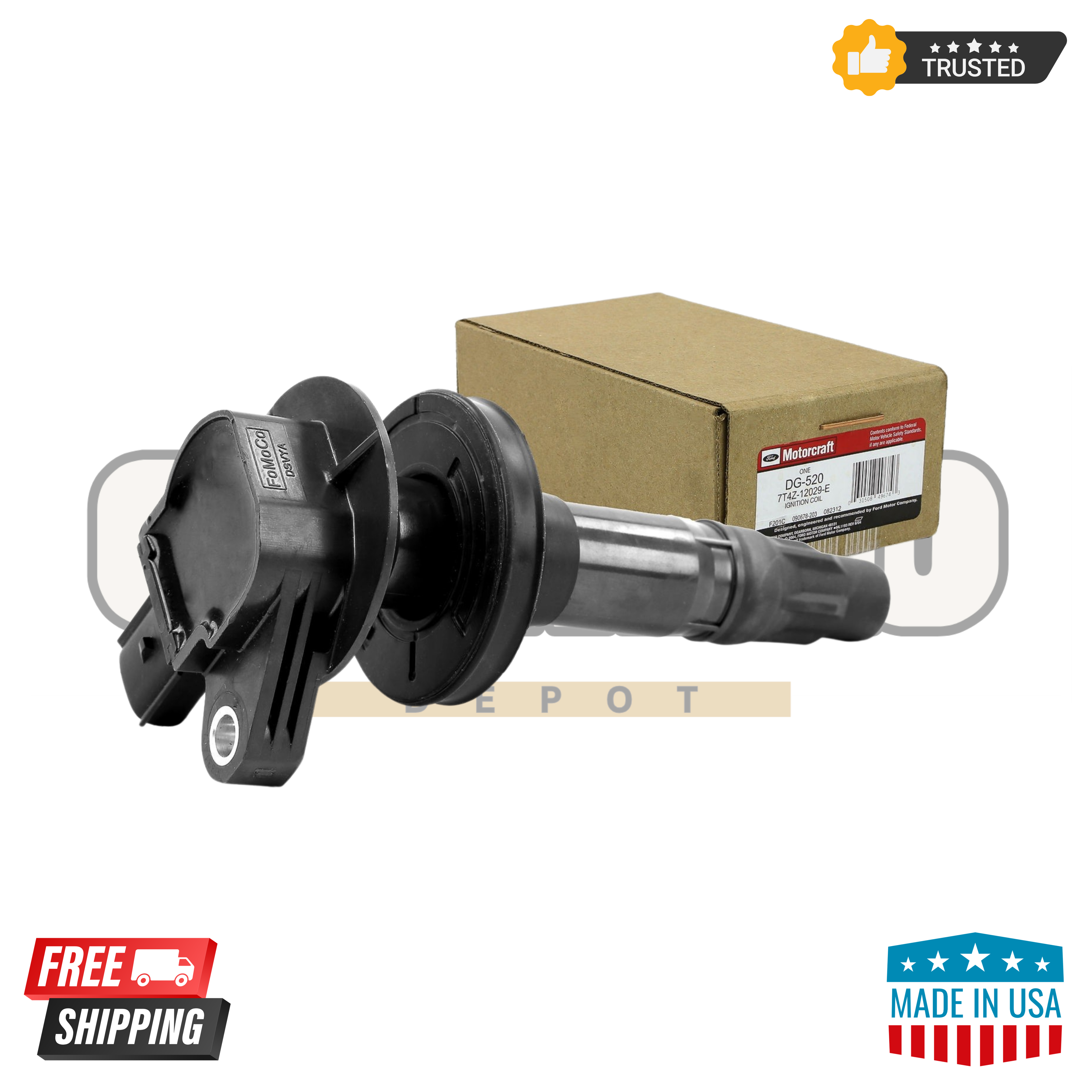 Motorcraft DG520 Ignition Coil | OEM Replacement for Ford & Lincoln