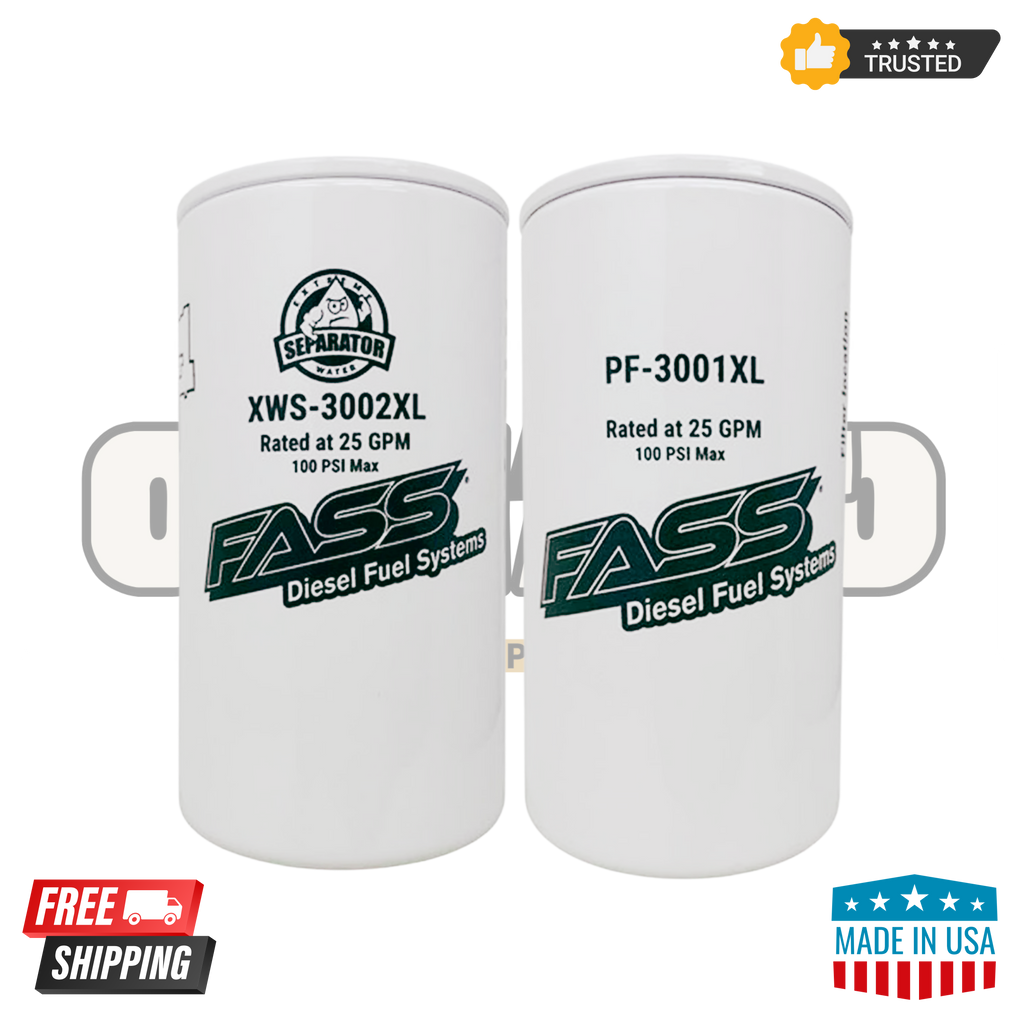 FASS XWS-3002XL & PF-3001XL Fuel Filter Bundle