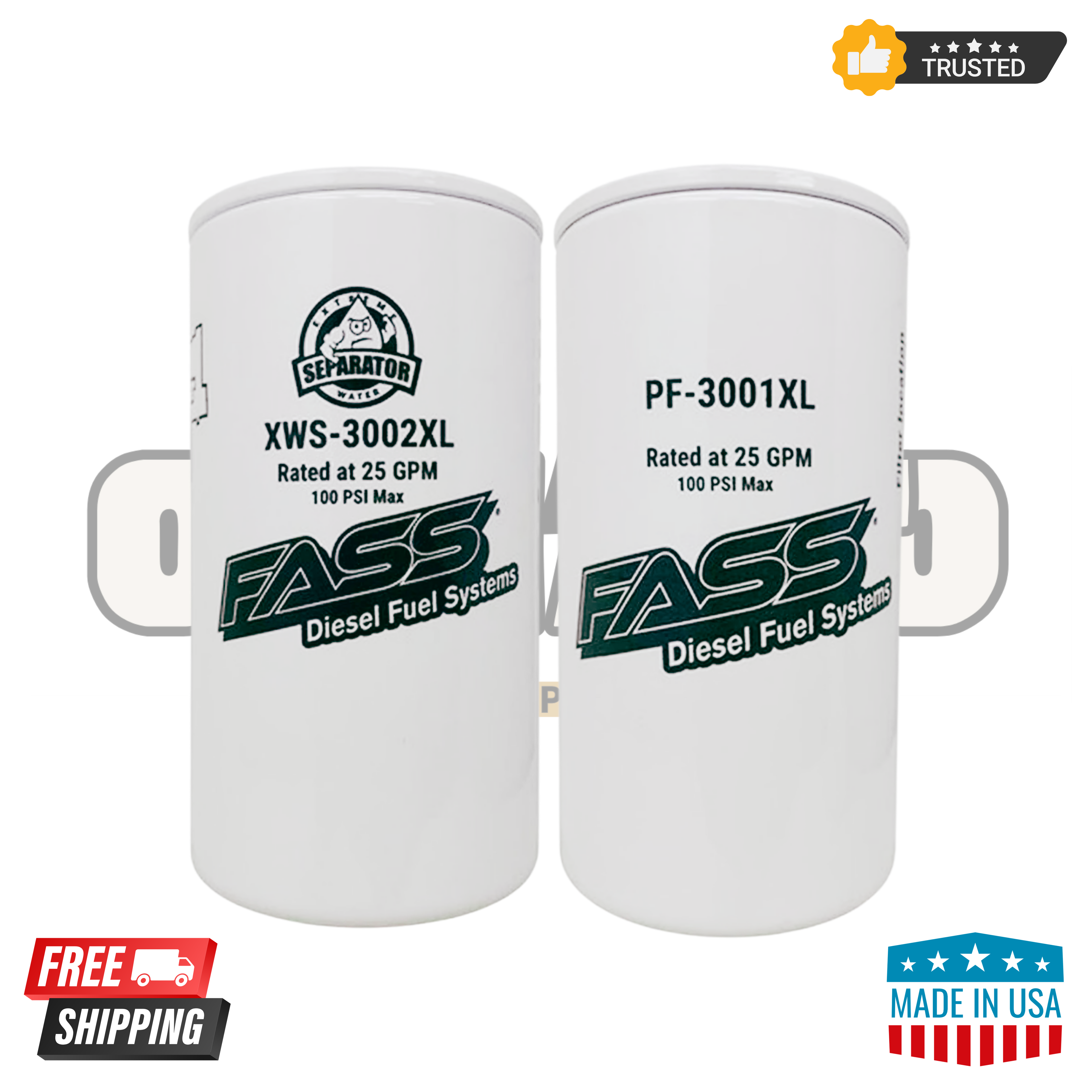 FASS XWS-3002XL & PF-3001XL Fuel Filter Bundle