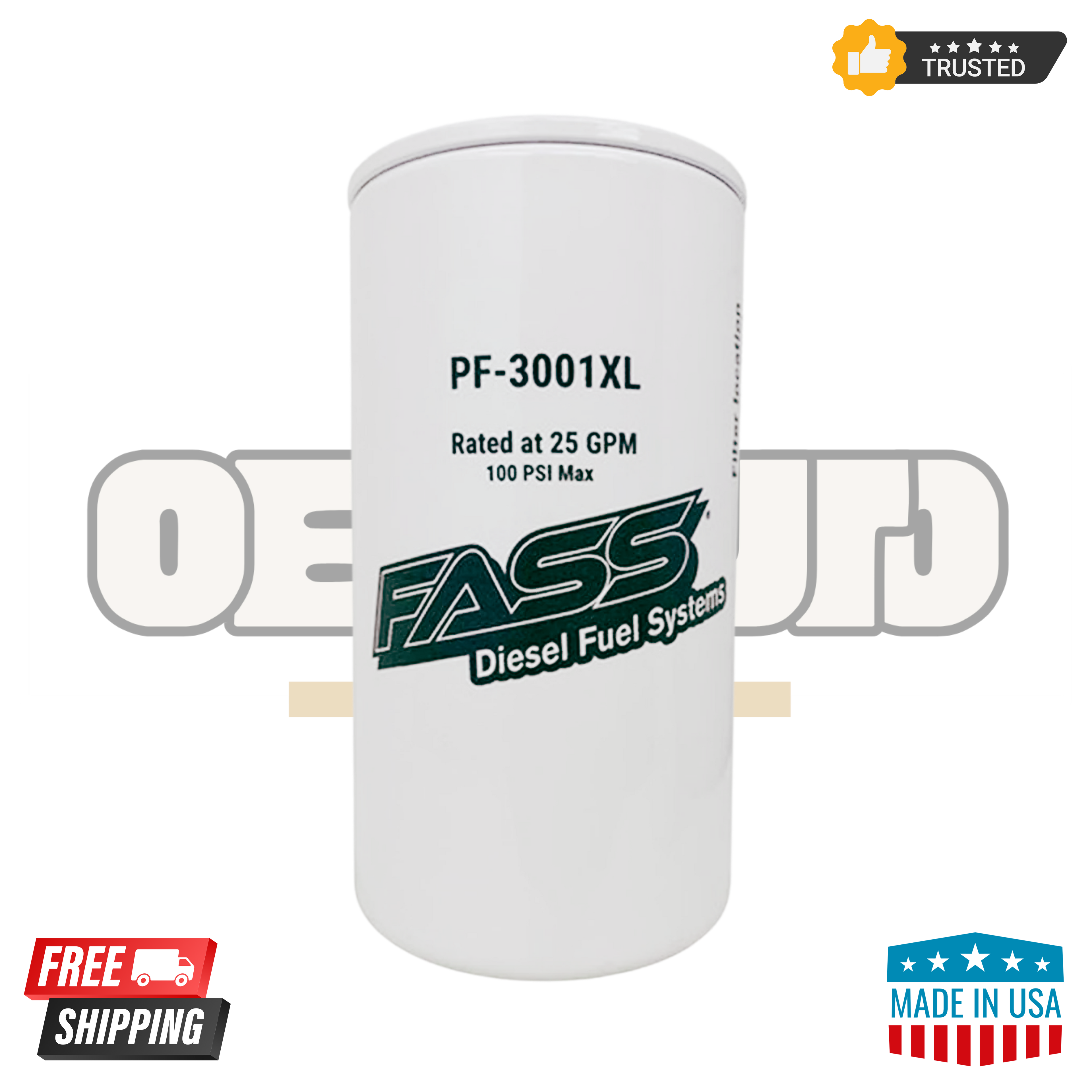 FASS PF-3001XL Fuel Particulate Filters – Pack of 2 | XL Series Diesel Replacement