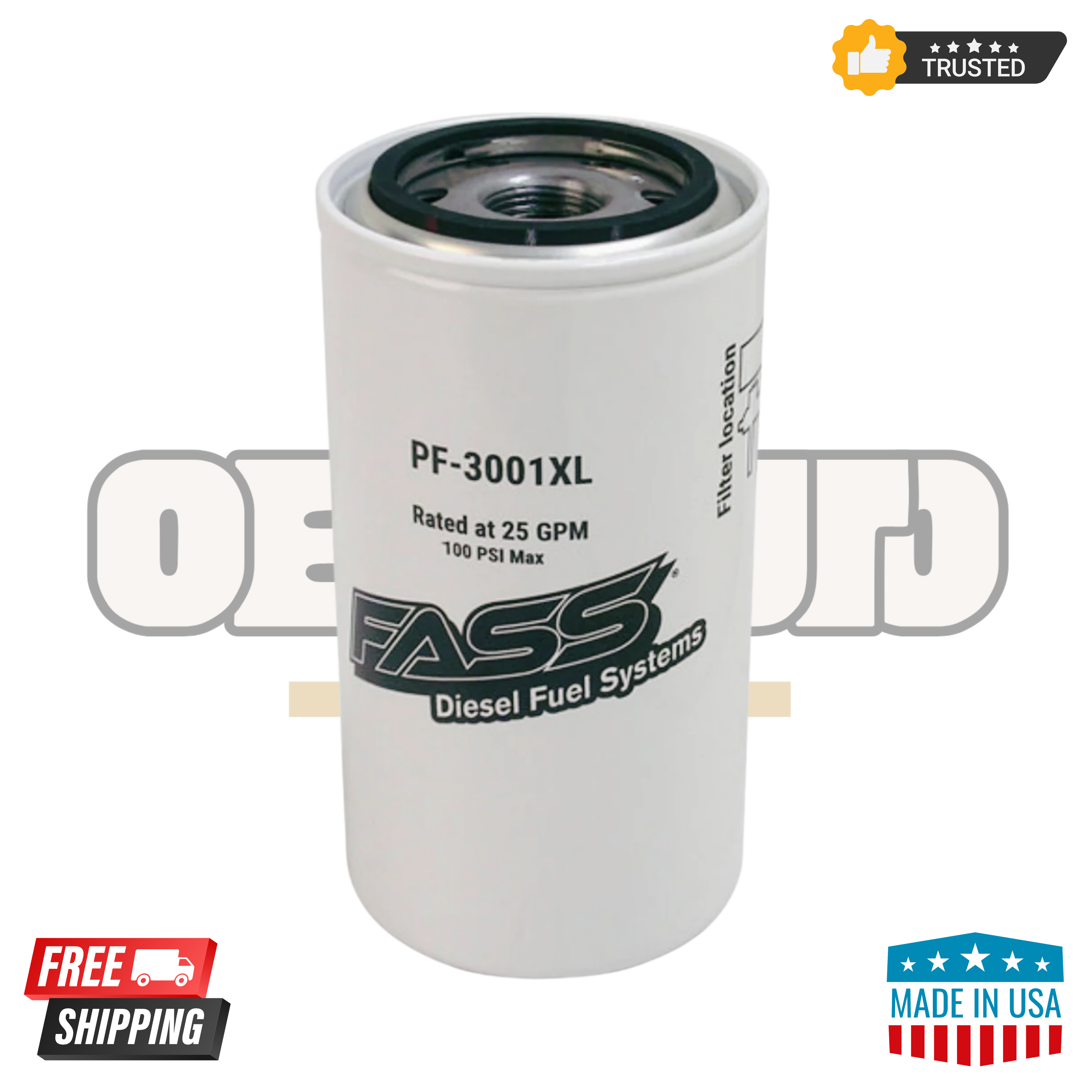 FASS PF-3001XL Fuel Particulate Filters – Pack of 2 | XL Series Diesel Replacement