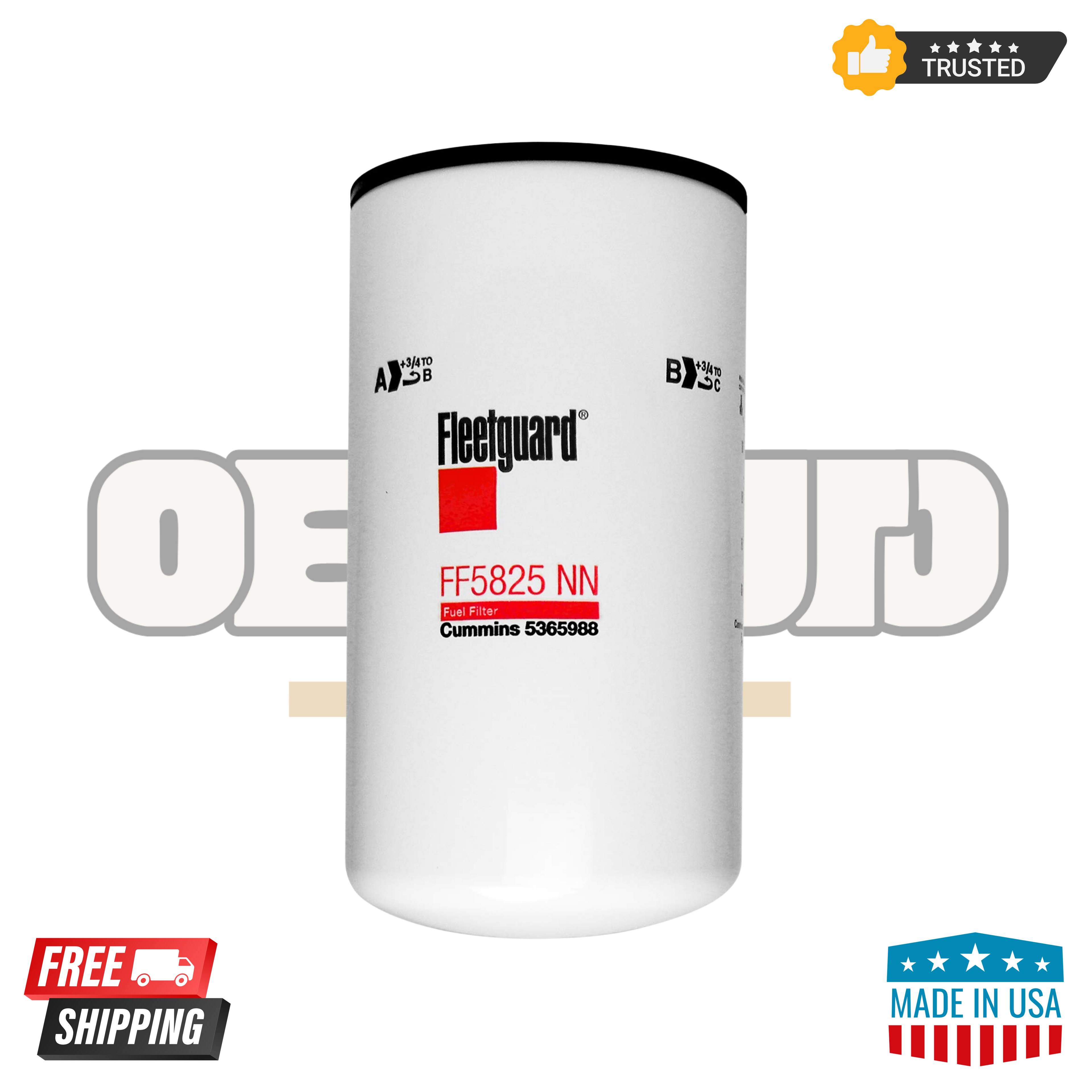 Fleetguard FF5825NN Fuel Filter – Pack of 6