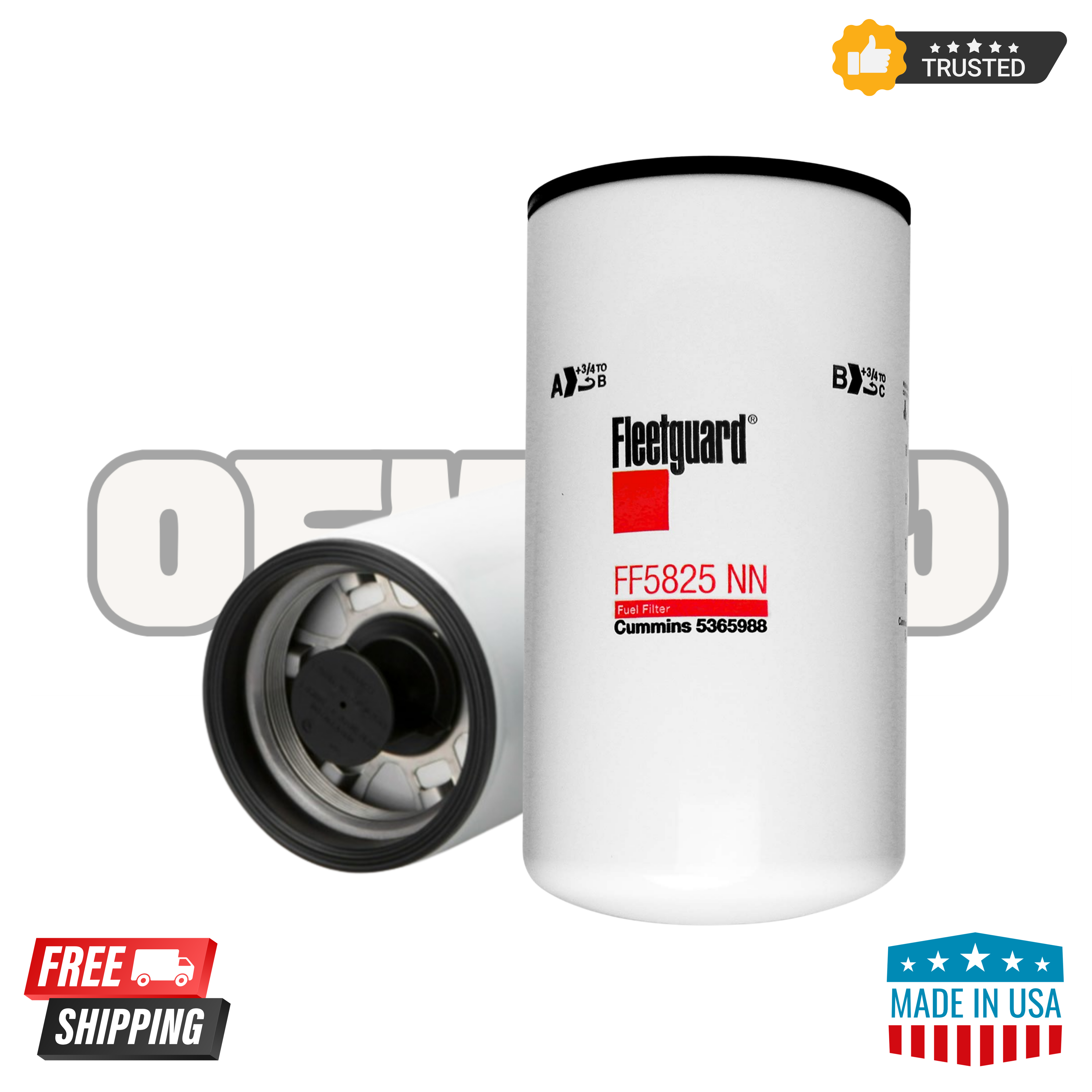 Fleetguard FF5825NN Fuel Filter – Pack of 6