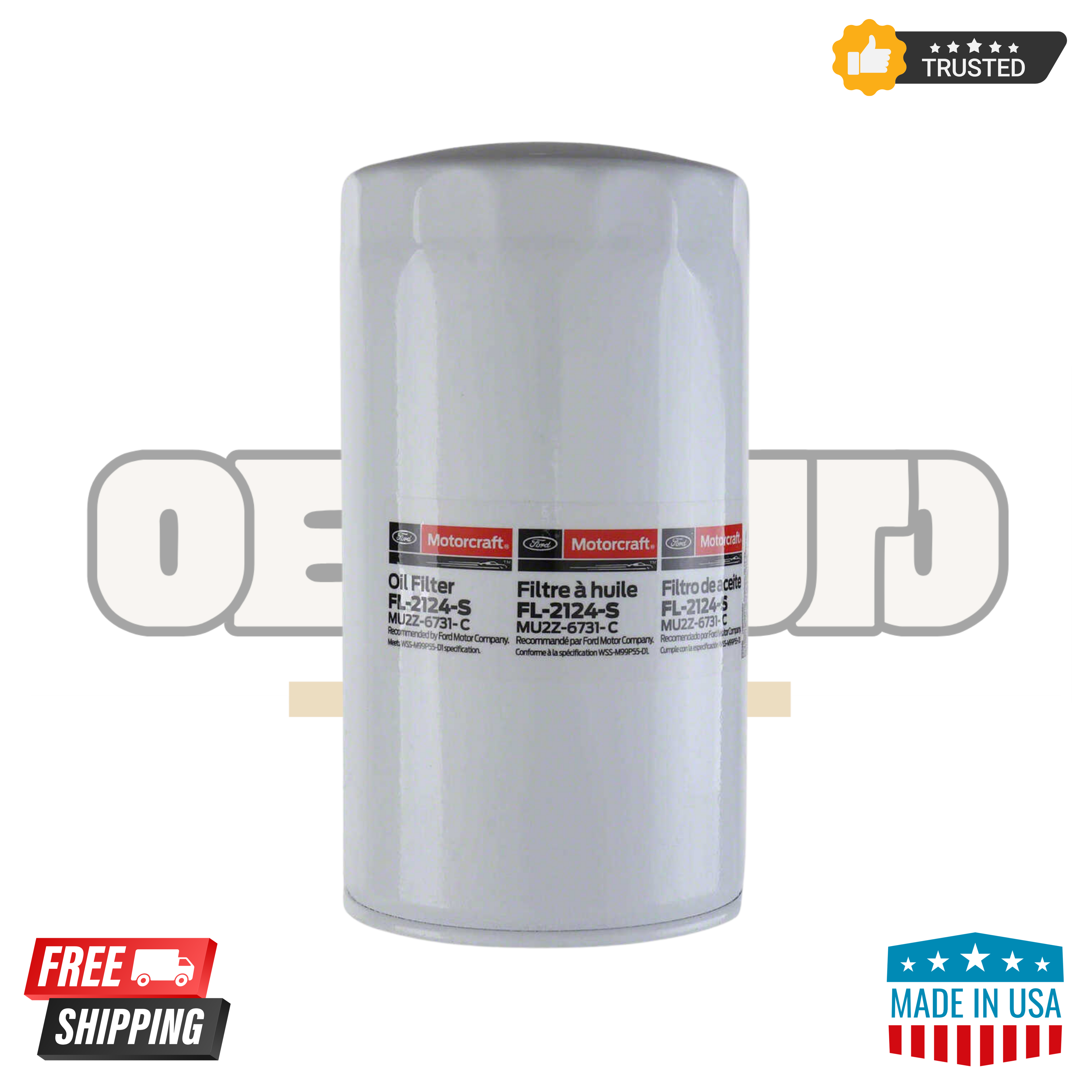 Motorcraft FL2124S Oil Filter Pack of 12 | Genuine Ford OEM Replacement | Protects Ford & Lincoln Engines