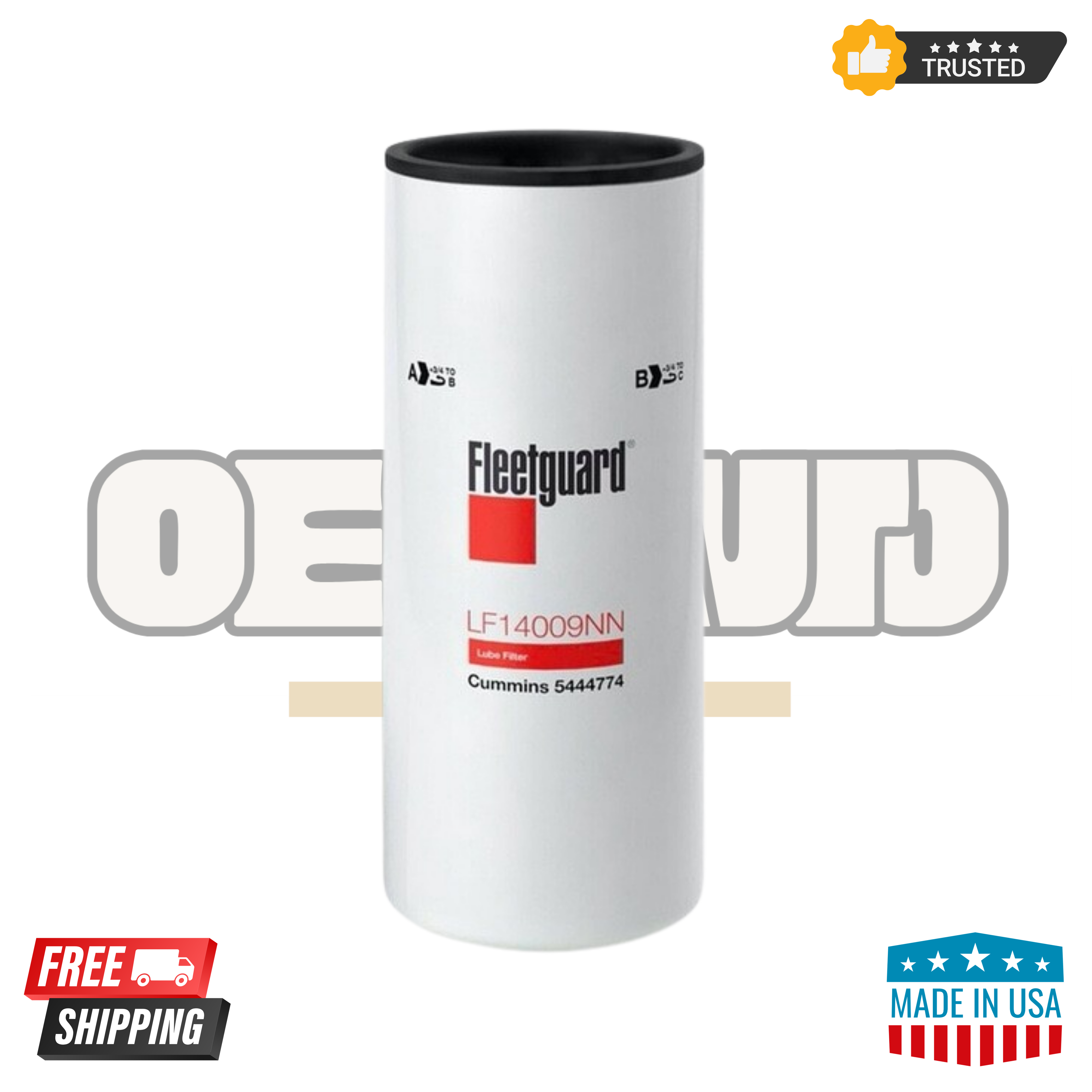 Fleetguard LF14009NN Oil Filter - Pack of 6