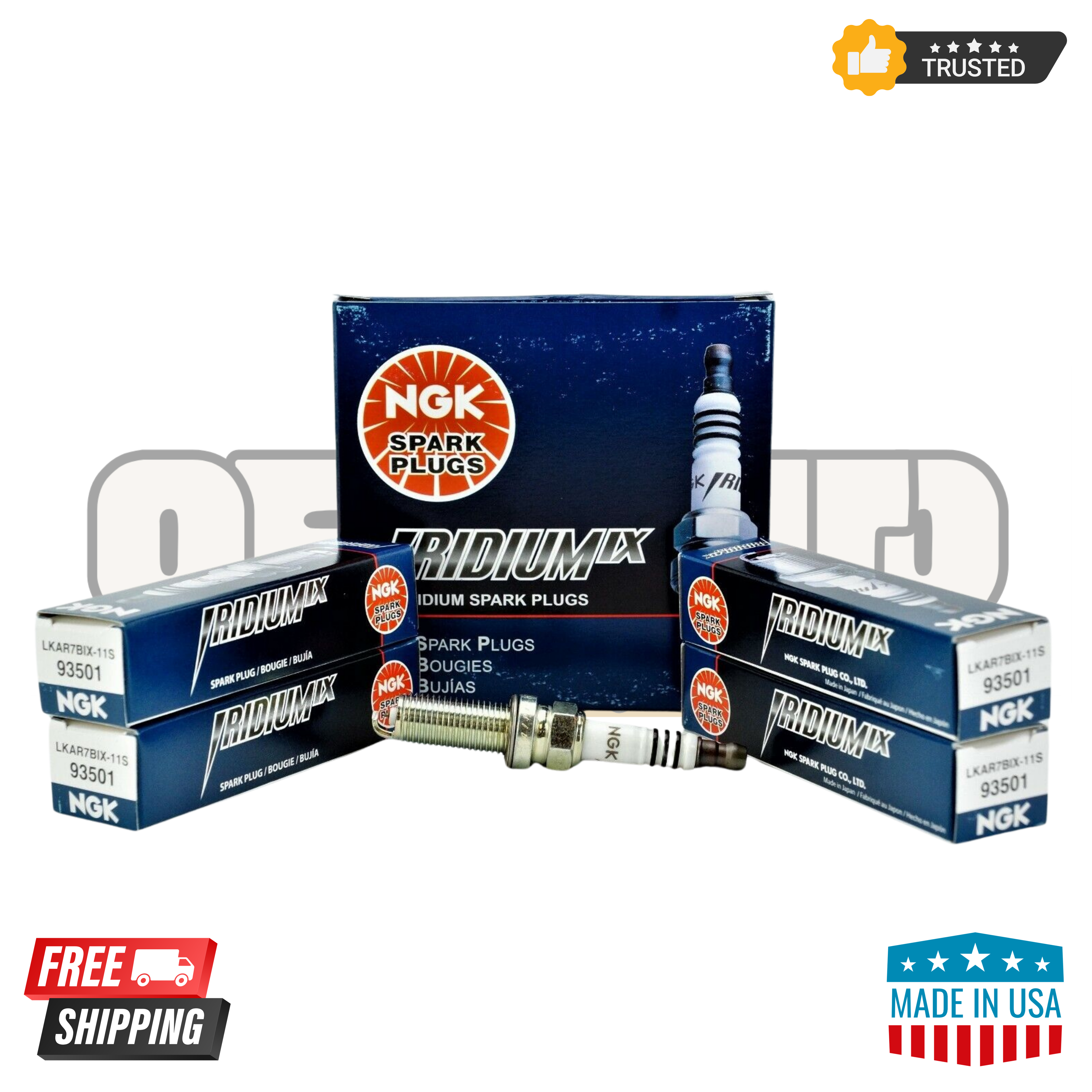 Pack of 4 – NGK 93501 Laser Spark Plugs (IFR5E11) | OEM Performance for Honda, Acura, Subaru, Lexus