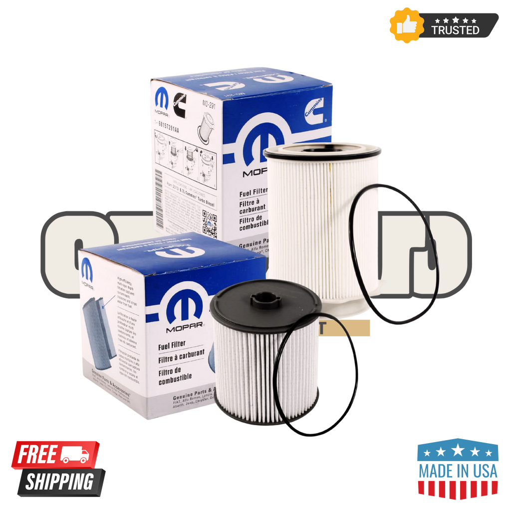 2019-2024 Dodge Ram 2500-5500 6.7L Mopar fuel filters 68157291AA, 68436631AA kit OEM