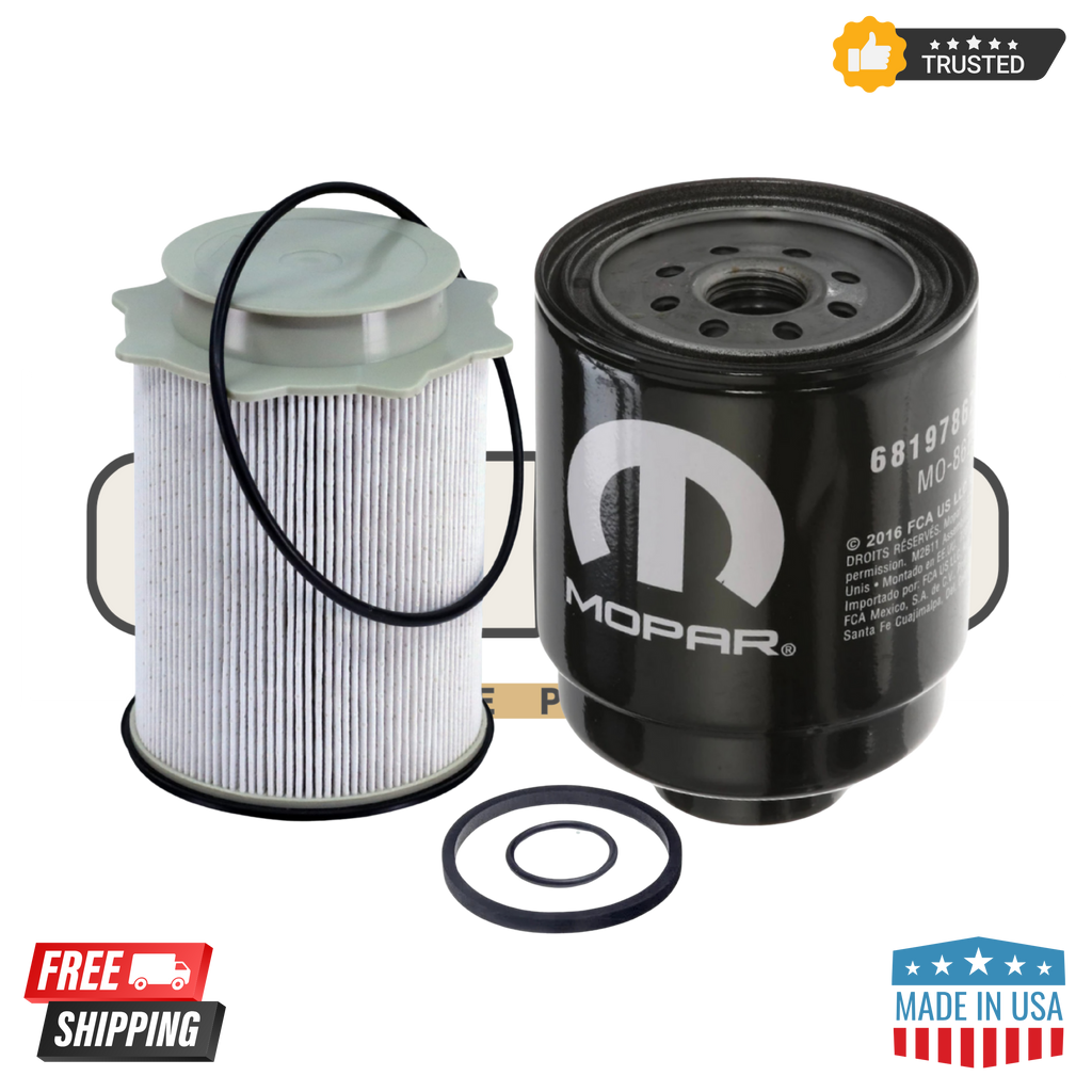 Mopar Oil Fuel Filter Set 68197867AB, 68157291AA (MO-867, MO-291) 6.7L Cummins for 2013-2018 Dodge Ram 2500-5500