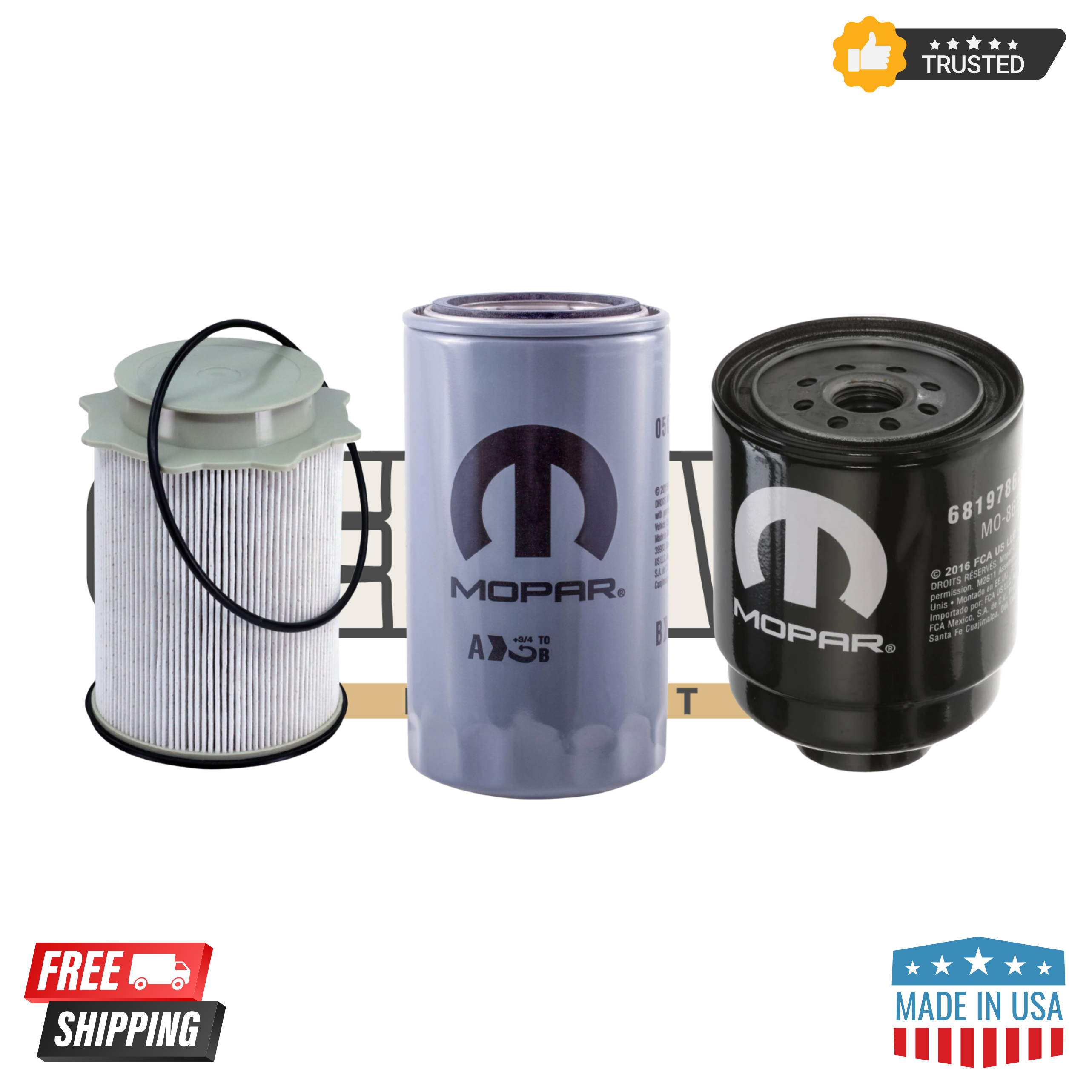 Mopar 2013-2018 Dodge RAM 2500-5500 6.7L Cummins Oil Fuel Filter Kit OEM