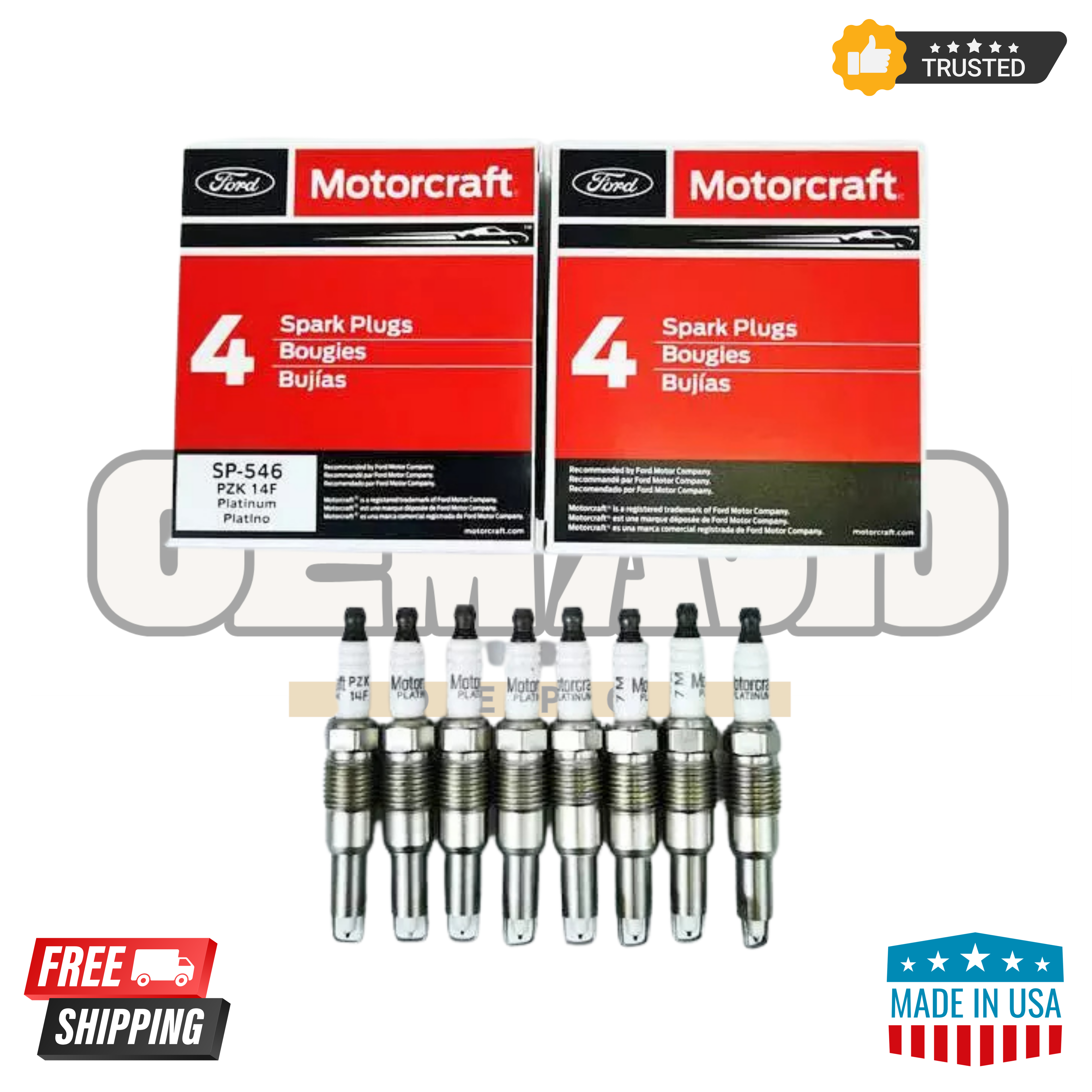 Motorcraft SP-546 Platinum Spark Plugs OEM PZK14F For F150 F250 5.4L Pack of 8
