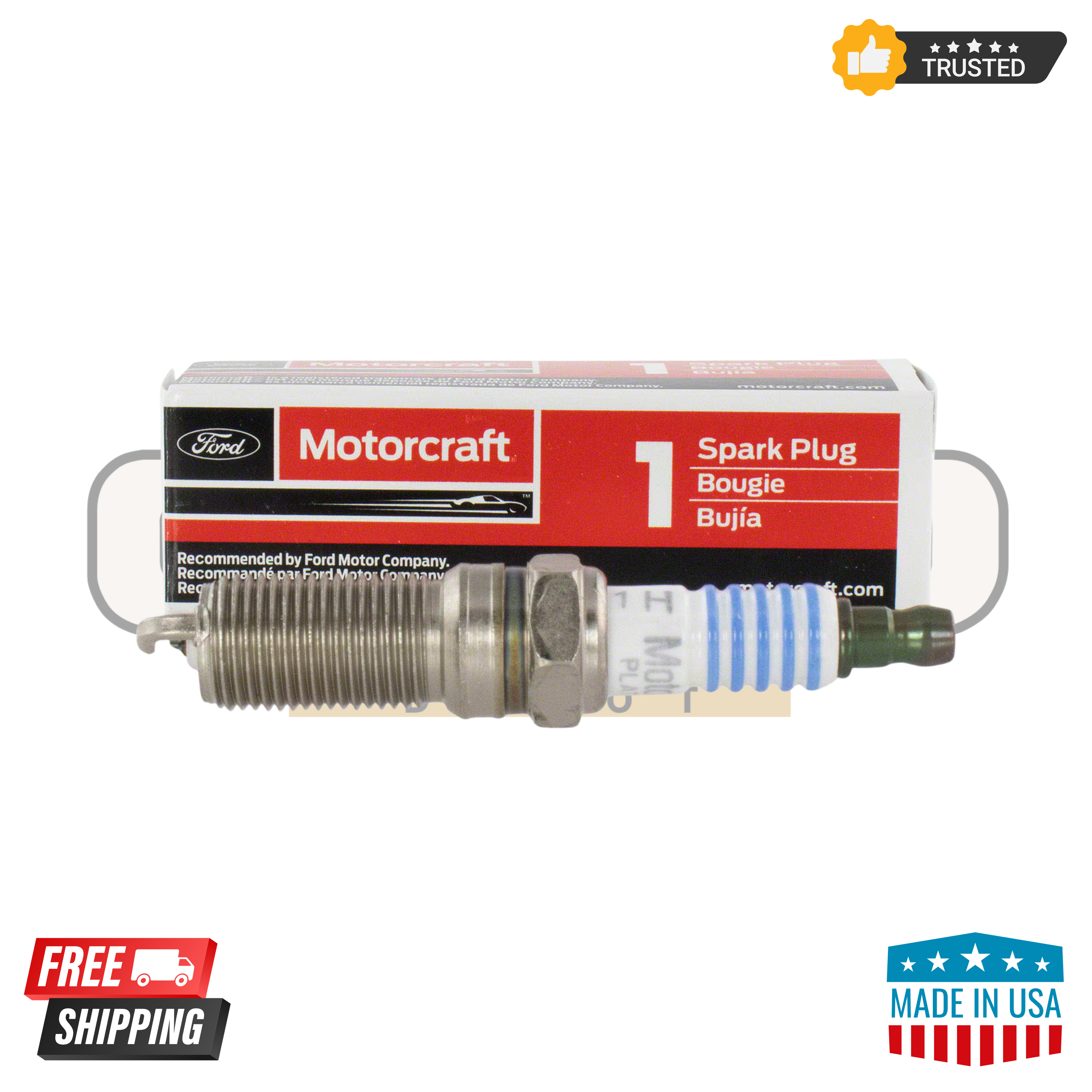 Motorcraft SP411 Spark Plugs – Pack of 6 | OEM Replacement for Ford & Lincoln