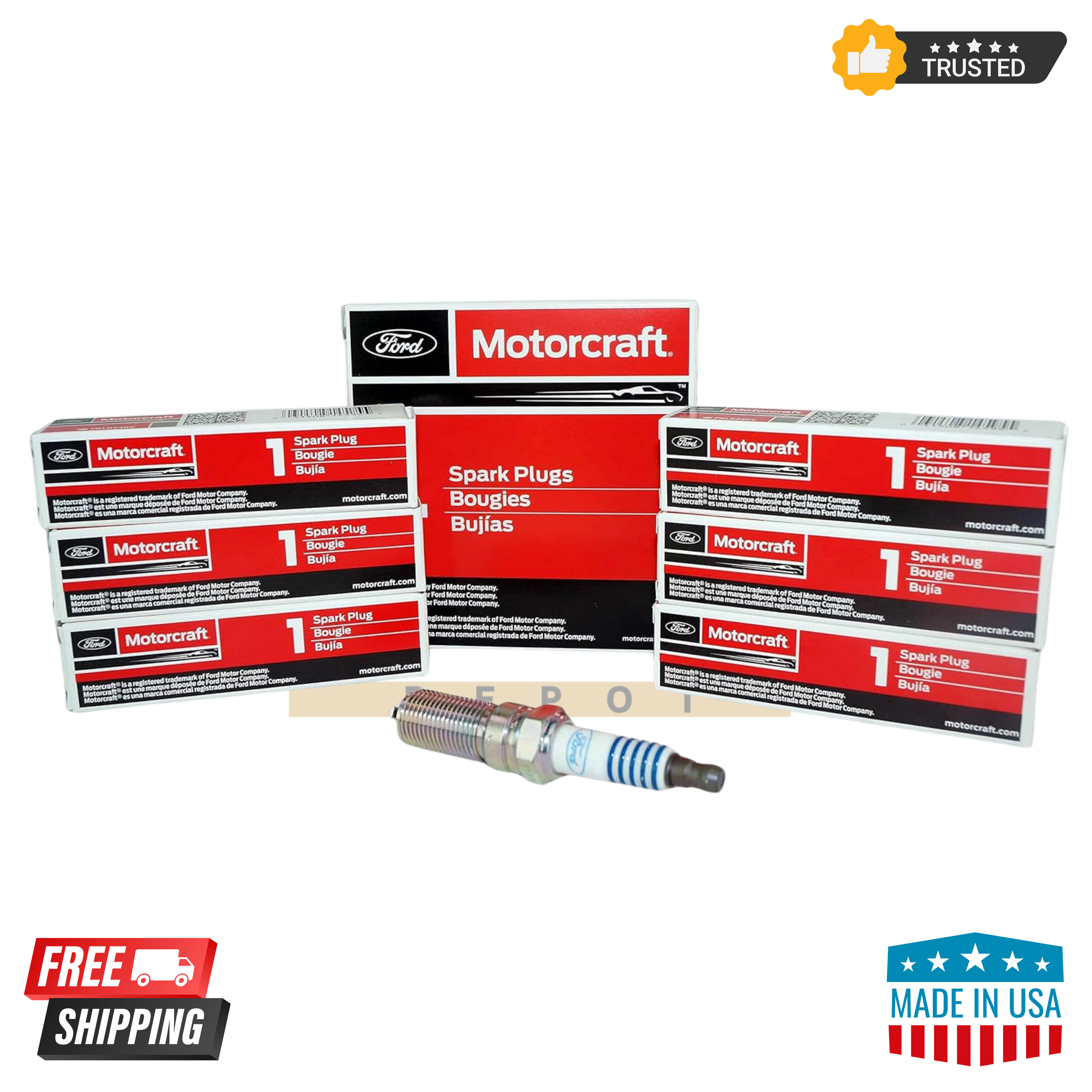 Motorcraft SP-546 Platinum Spark Plugs OEM PZK14F For F150 F250 5.4L Pack of 8