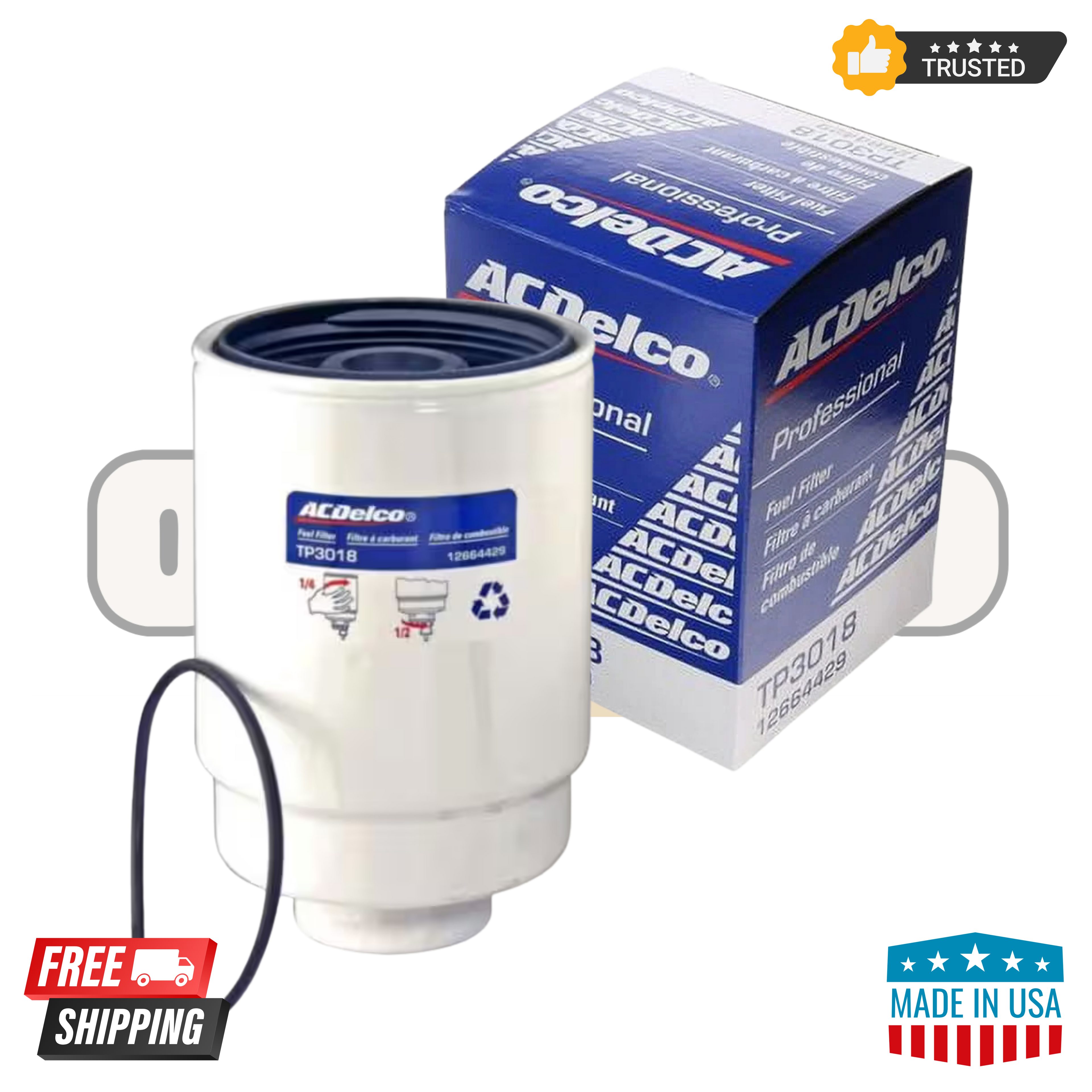 ACDelco TP3018 Professional Fuel Filter for Duramax 6.6L Diesel