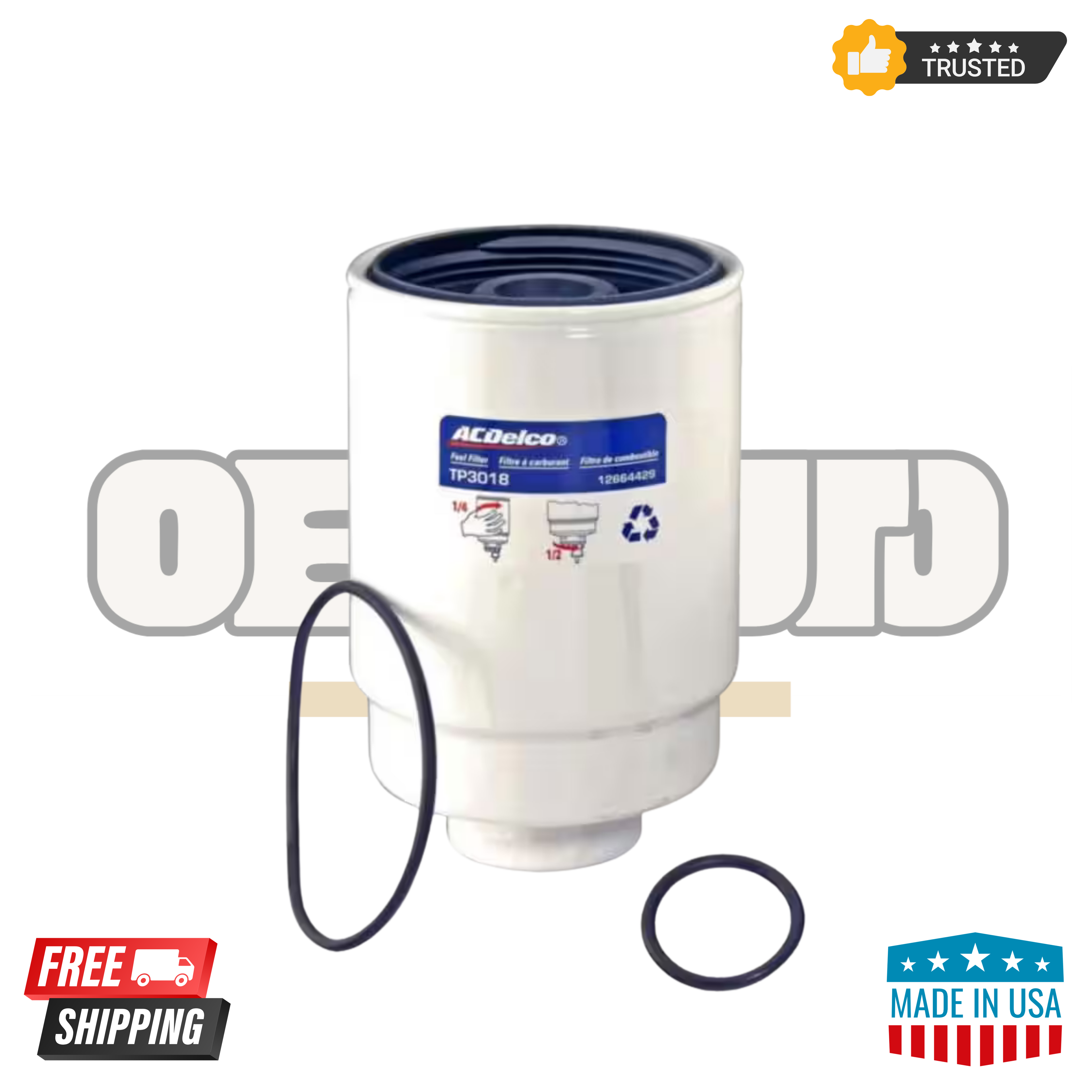 ACDelco TP3018 Professional Fuel Filter for Duramax 6.6L Diesel