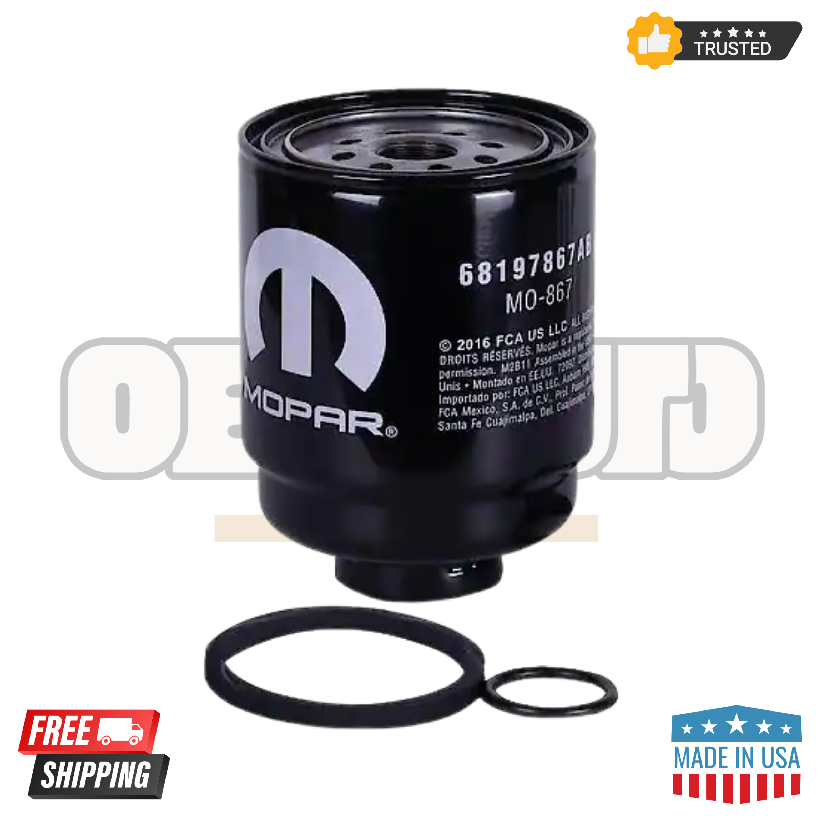 Mopar 68197867AB Fuel/Water Separator Filter Kit