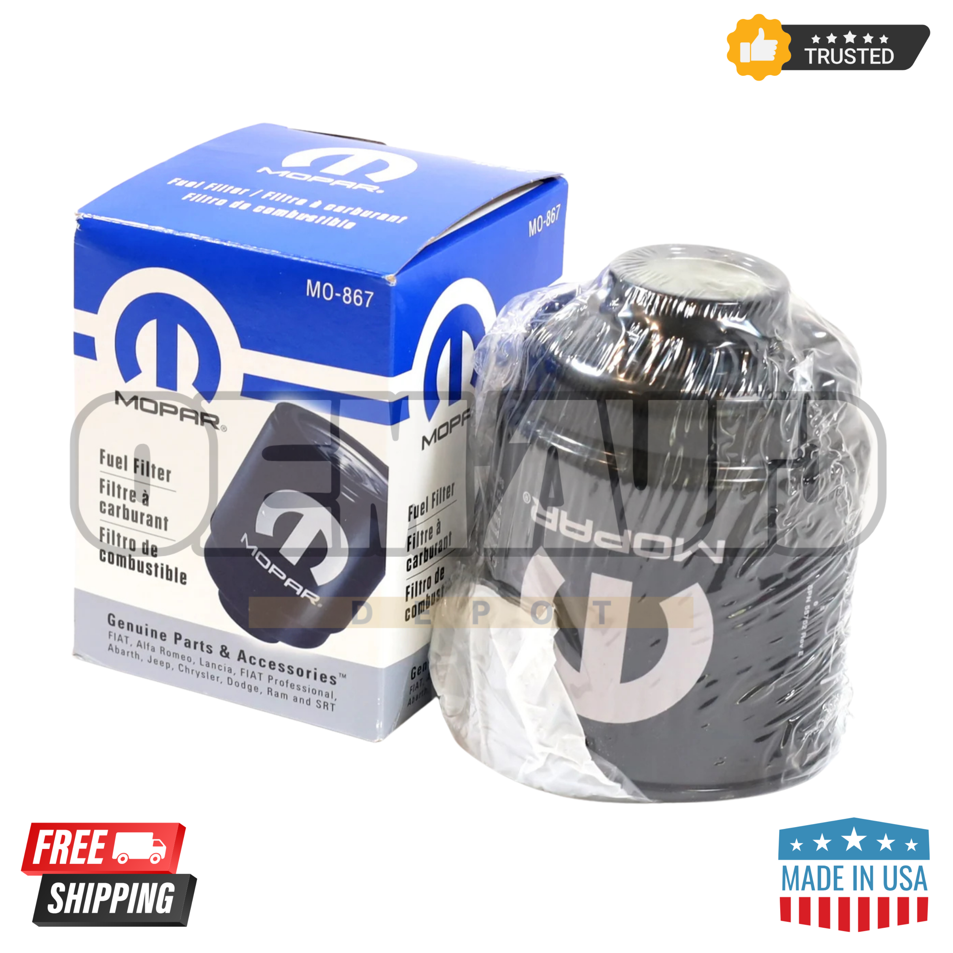 Mopar 68197867AB Fuel/Water Separator Filter Kit