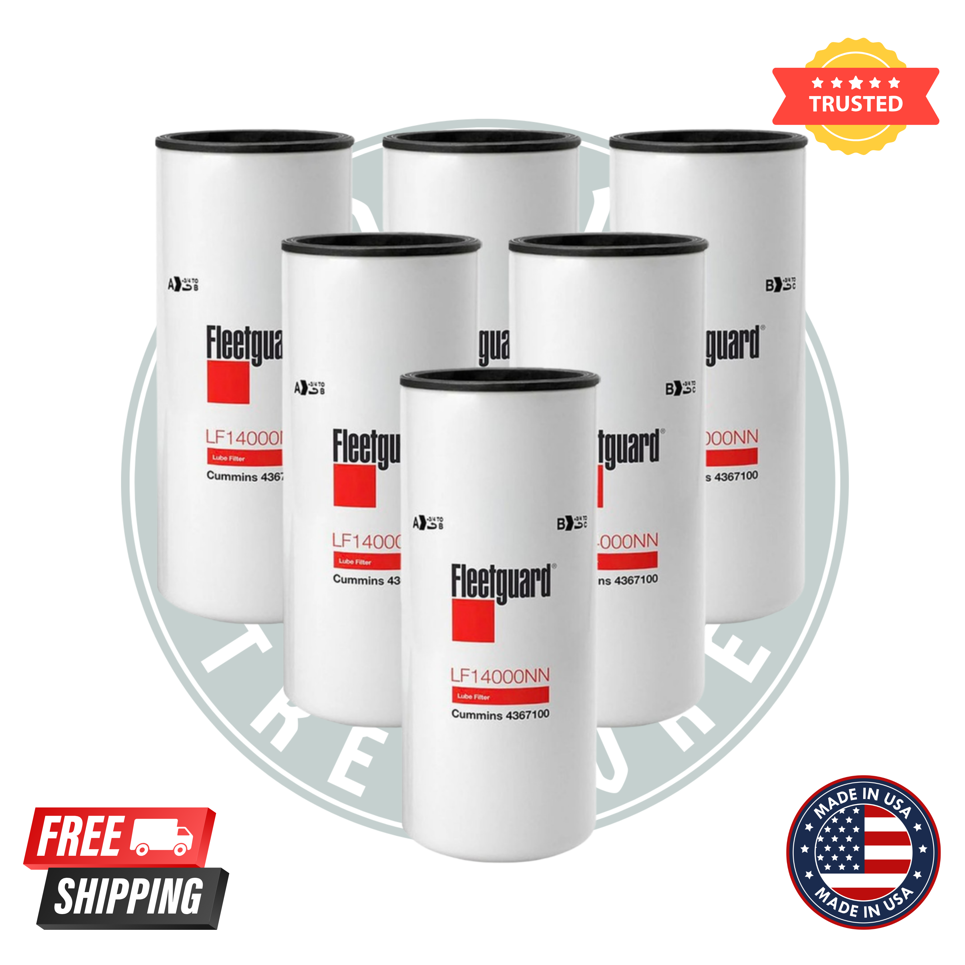 Fleetguard Oil Filter LF14000NN Cummins Filtration OEM quality Pack of 6