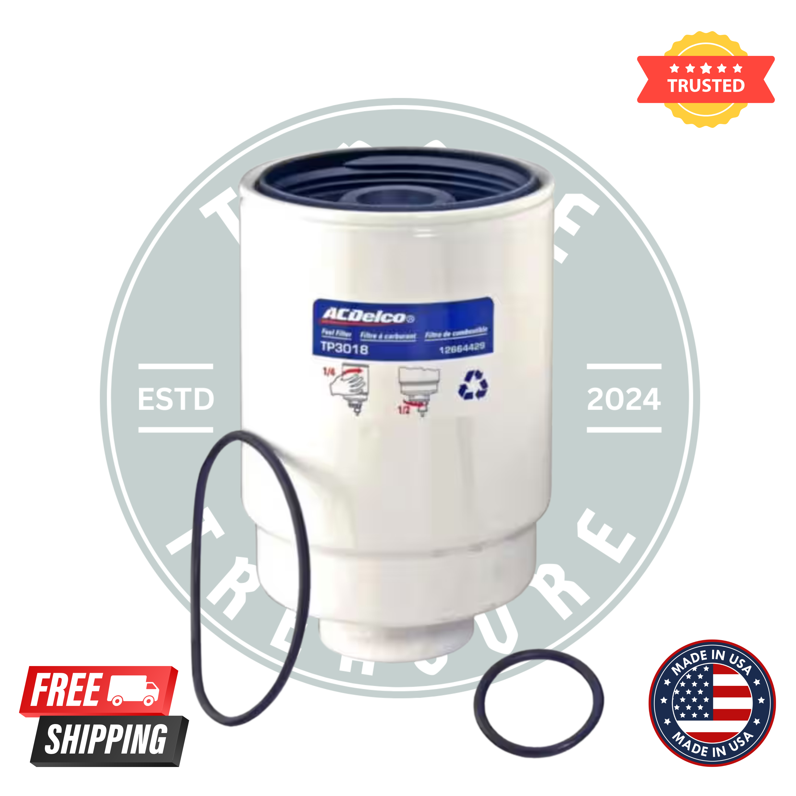 ACDelco TP3018 Professional Fuel Filter for Duramax 6.6L Diesel