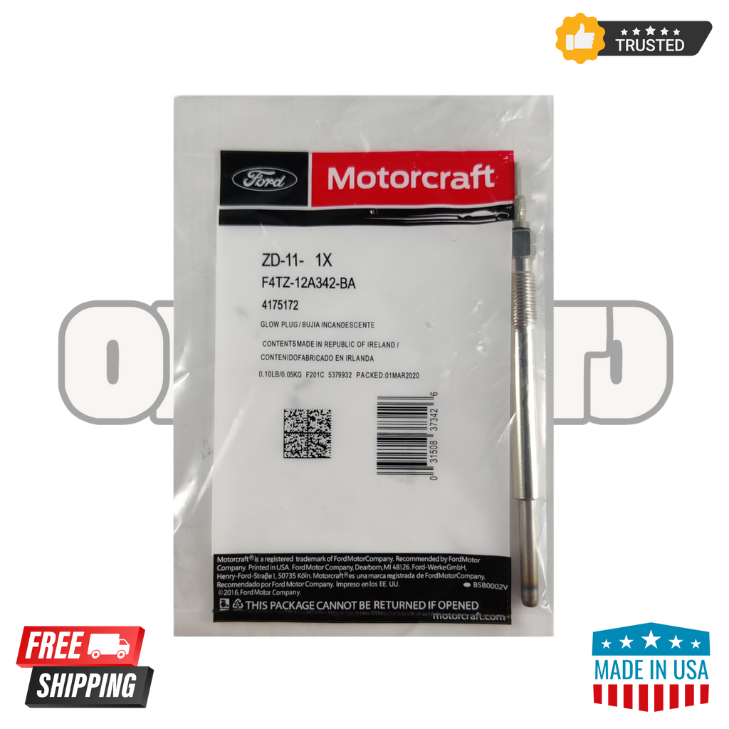 Motorcraft ZD-11 Diesel Glow Plugs – Pack of 8 | OEM Replacement for Ford Powerstroke