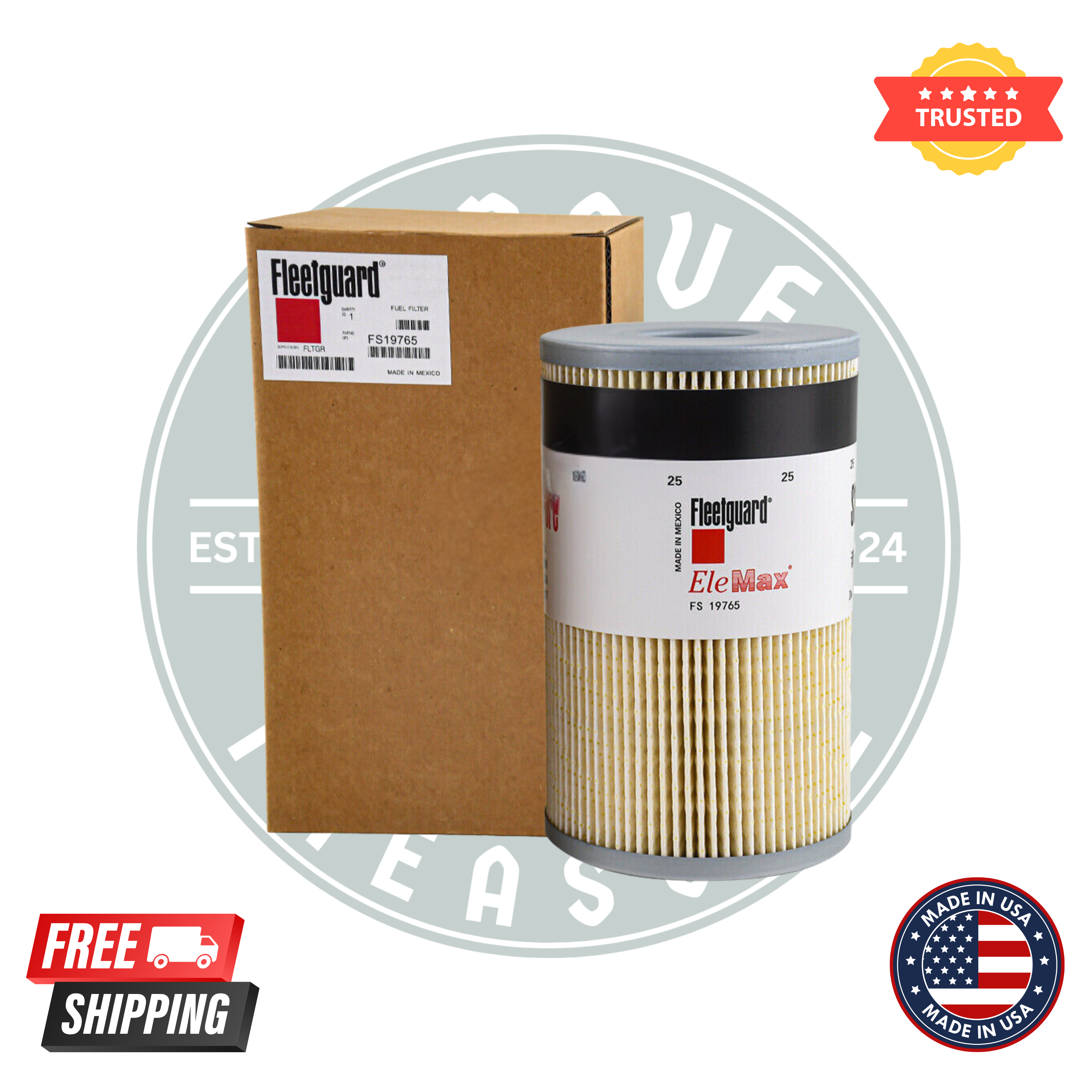Fleetguard FS19765 Fuel/Water Separator Filter – Pack of 6