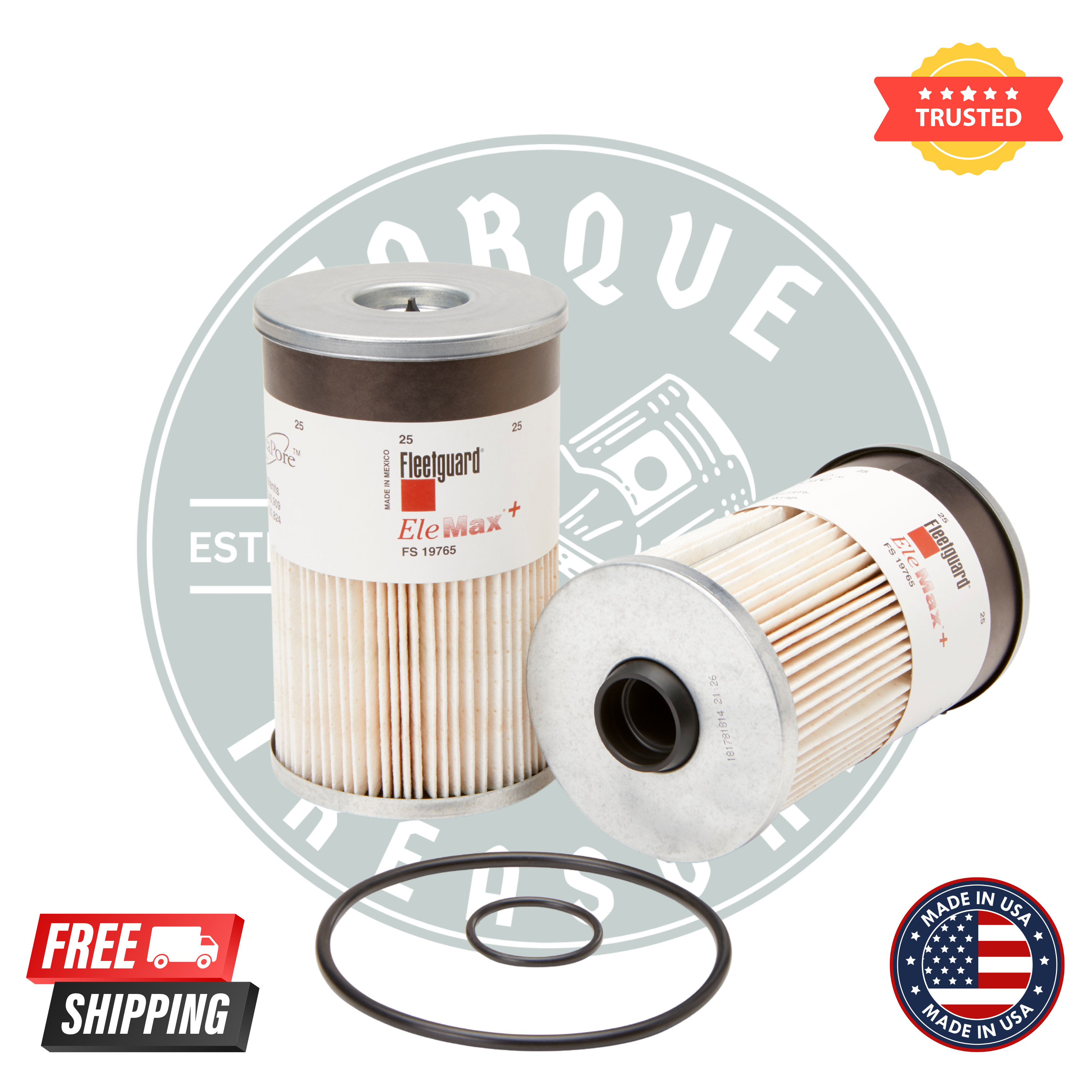 Fleetguard FS19765 Fuel/Water Separator Filter – Pack of 6